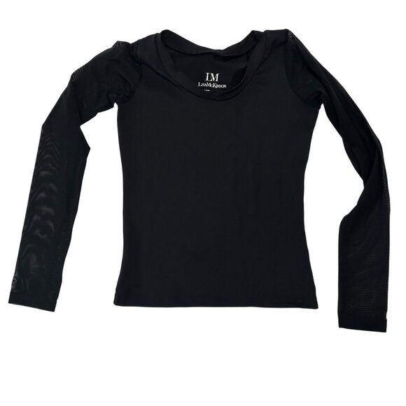 LISA MCKINNON Long Sleeve Top Sheer Sleeves Small - Picture 2 of 8